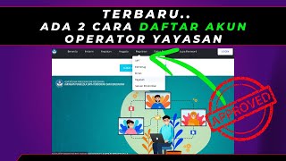 Terupdate  Cara Daftar Akun Operator Yayasan di SDM DATA [upl. by Lati]