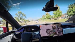 TESLA FSD 1254 on HW3  Works like Magic tesla elonmusk modelx plaid fsd [upl. by Sabir460]