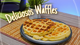 Como Hacer DELICIOSOS WAFFLES esponjosos y suaves🧇 Gofres Fácil y rápido ComiArte 👉🏻2021 [upl. by Sikram]