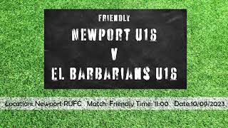 Friendly Newport Salop U16 v EL Barbarians U16 [upl. by Nnazus]