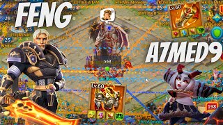 Lords Mobile  A7med9 Defending BASE vs FENG GG and KDM Family Triple Defence [upl. by Hsitirb382]