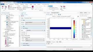 COMSOL Time Dependent Diffusion in 2D pipe flow part 2  order of module selection [upl. by Ailel20]