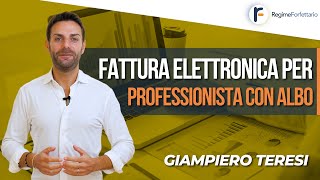 Come emettere Fattura Elettronica per Professionista con Albo di appartenenza [upl. by Ocnarfnaig]