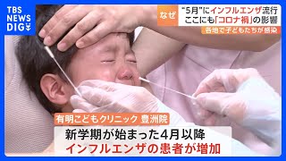 なぜ5月に？季節外れのインフルエンザ 子どもを中心に流行が続く コロナ禍の影響｜TBS NEWS DIG [upl. by Nnaeilsel]