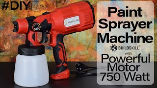 Paint Sprayer Machine  Buildskill Pro HVLP Sprayer  Setup and How to use  Full Review  DIY [upl. by Ilak573]