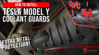 Tesla Model 3  Y Alloy Steel Coolant Line Guards 🛡  Max Undercarriage Hazard Damage Protection 💪🏼 [upl. by Assej988]