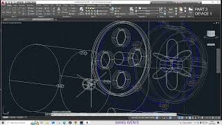 Design Autocad Membuat motor listrik Tenaga Surya part 3 [upl. by Navy]