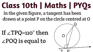 In the given figure a tangent has been drawn at a point P on the circle centred at O If ∠TPQ110° [upl. by Bergquist]