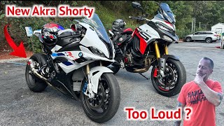 New Akrapovich Full Exhaust 2024 BMW S 1000 RR First Ride cyclefanatixsport bmws1000rr [upl. by Michelsen]