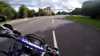 Yamaha WR125x  Country roads Racing BMW  Full arrow exhaust [upl. by Enomes]