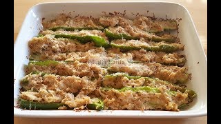 Recette Poivrons verts farcis au four [upl. by Sadowski960]