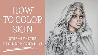 How to Color Skin with Prismacolor  Adult Coloring Tutorial [upl. by Airekahs290]