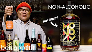 Sommelier Tries 12 NonAlcoholic Beverages  World Of Wine  Bon Appétit [upl. by Ahseyk]