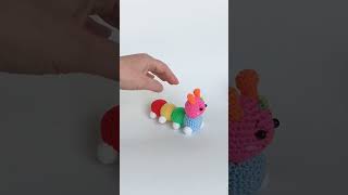 🌈 Crocheted small caterpillar  Вязаная маленькая гусеница крючком [upl. by Brunhilda]