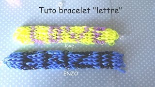 TUTO bracelet élastique quot lettre quot prénom [upl. by Assiram]