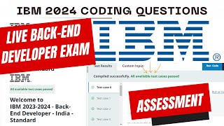 IBM Back End Developer Coding Assessment 2024 Solution  HackerRank [upl. by Allveta338]