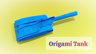 DIY Origami Tank  How to make a Paper Tank without glue  Paper Craft [upl. by Ardehs471]