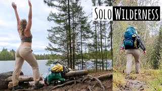 SOLO WILDERNESS CAMPING  Boundary Waters MN [upl. by Atiek]