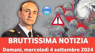 Allerta rossa e arancione forti temporali e tempo molto brutto domani mercoledì [upl. by Darra643]