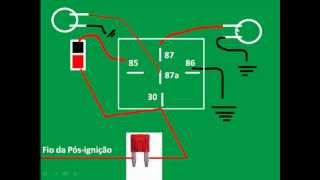 COMO INSTALAR UM RELÉ AUXILIAR DE 5 PINOS [upl. by Roban]