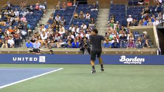 Roger Federer Forehand and Backhand Slice and Topspin Perfection Front Row US Open 2011 HD [upl. by Weisman]