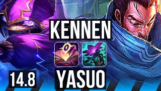 KENNEN vs YASUO MID  1204 8 solo kills Legendary  EUW Master  148 [upl. by Ssirk]