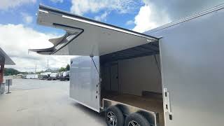 EZ Hauler 85x24 Aluminum Bullnose Enclosed Car Hauler Trailer 9990 GVW EZEC85X24CHIFDELUXE [upl. by Mellette]