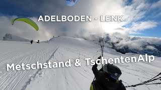 Adelboden im Winter  Metschstand  Tschentenalp CH  Gleitschirm  2022 [upl. by Sabba969]