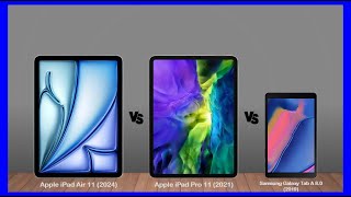 Apple iPad Air 11 2024 vs Apple iPad Pro 11 2021 vs Samsung Galaxy Tab A 80 2019 Specs Reviev [upl. by Rezzani]