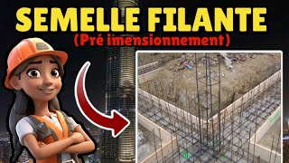 Pré dimensionnement de la semelle Filante en béton armé [upl. by Holtorf]