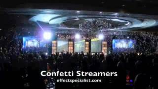 Confetti Steamers cannons effects rentals at a Corporate Event by effectspecialistcom [upl. by Idrahs]