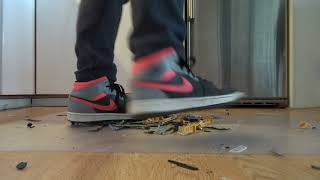 Well Worn Nike Air Jordan stomp trample and destroy some vintage model train wagons [upl. by Haraz]