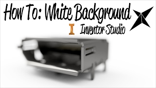 How to WHITE BACKGROUND in Inventor Studio [upl. by Carry383]