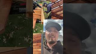 Pergola Construction  Installing Beams amp Rafters diy construction beforeandafter [upl. by Yerffoj]