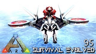 ARK SURVIVAL EVOLVED  FLYING DRONE ARMY ATTACK ROBOT  FOREWORLD MYTH E95 MOD EXTINCTION CORE [upl. by Oznola773]