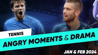 Tennis Angry Moments amp Drama  January amp February 2024 [upl. by Eniksre]