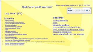 Belastingrecht Omzetbelasting deel 1 [upl. by Bohaty]