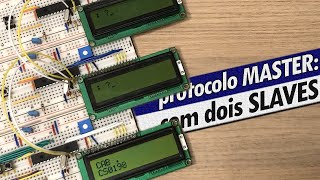 PROTOCOLO SERIAL PARA MICROCONTROLADORES COMUNICANDO COM 2 SLAVES [upl. by Daile530]