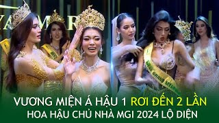 CROWNING MOMENT  Miss Grand Myanmar 2024  Á hậu 1 rớt Vương miện đến 2 lần Thae Su Nyein Winner [upl. by Aiuqat168]