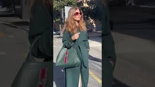 Abrigo Verde de Bershka y Bolso a Juego moda ootd fashion [upl. by Pavel]