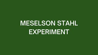 Meselson Stahl Experiment [upl. by Fauver]