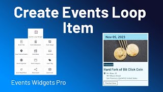 Create Loop item  Events Widgets Pro for Elementor amp The Event Calendar [upl. by Megen453]