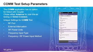 VIAVI Solutions  AVX 10K Training  Performing COMMs Testing [upl. by Anerol]