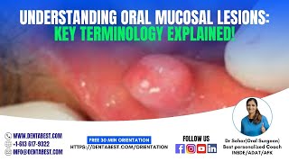 TERMINOLOGYORAL MUCOSAL LESIONS [upl. by Aileme]