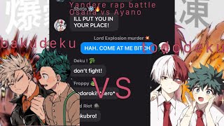 Todoroki vs Bakugo MHA lyric prank  Yandere Rap Battles Osana vs Ayano  BKDKbakudeku tododeku [upl. by Chow]