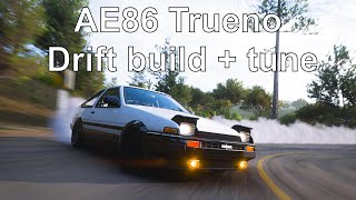 Forza Horizon 5 Toyota Trueno ae86 Drift Build  Tune [upl. by Kcirtapnaes]