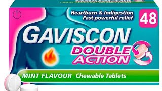 gaviscon double action chewable tablets Gavidcon medication medicine heart burn for acid reflux [upl. by Tebazile653]