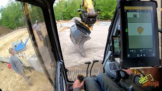 Trimble Earthworks  Engcon Tiltrotator Precision Grading [upl. by Tehc755]