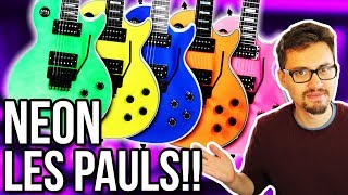 Neon Les Paul Customs Dean Guitar Demos amp Favorite Album of 2017  ASKgufish [upl. by Simpson]