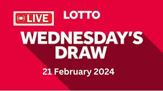 The National Lottery Lotto draw live results from Wednesday tonight 21 February 2024  lotto live [upl. by Enirac]